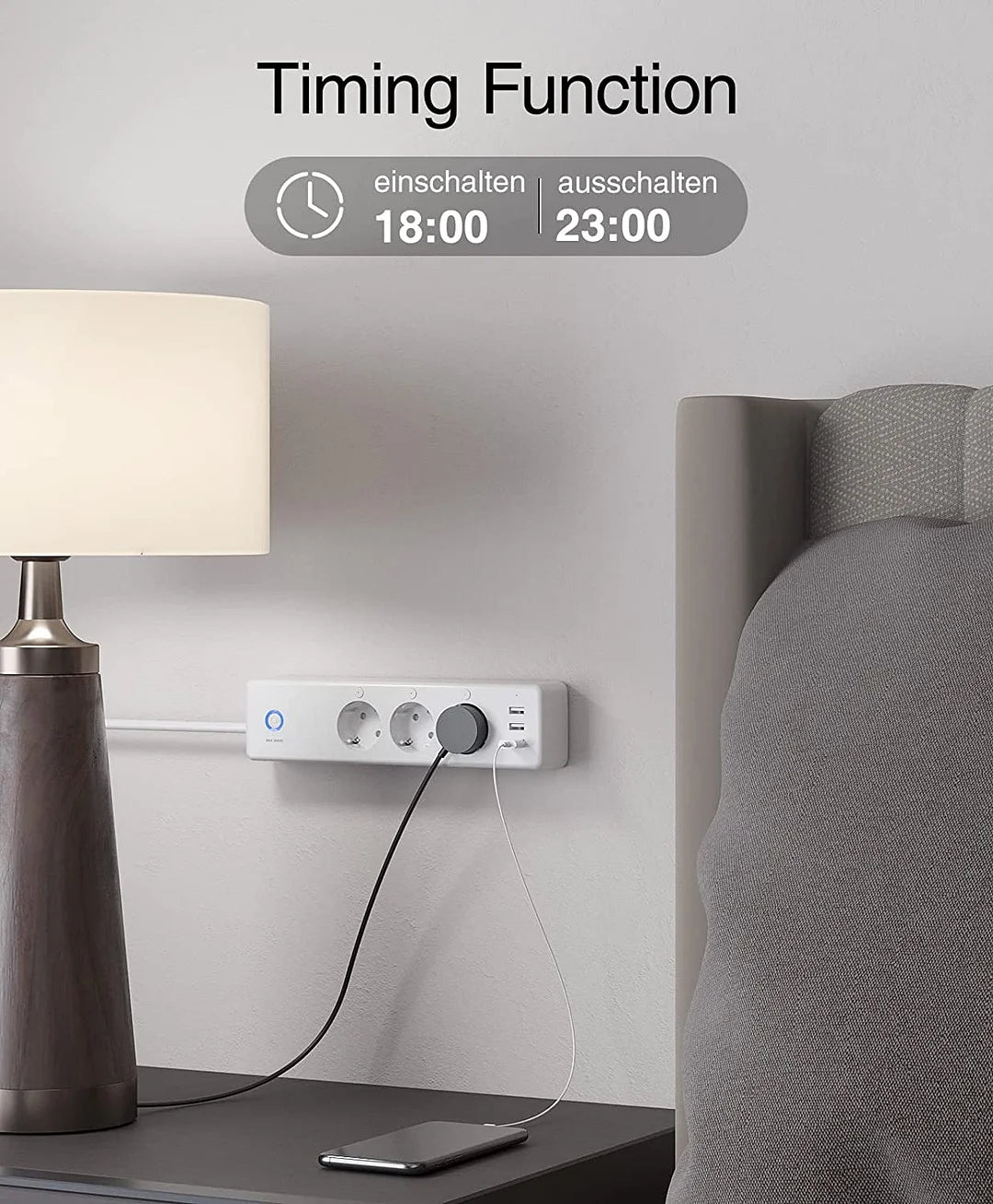 WLAN 3-fach Steckdosenleiste mit 3x USB,16A,1.5m GHomeSmart® P1-1 - GHome Smart Official