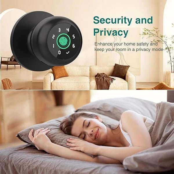 4 - in - 1 Smart Fingerprint Door Knob with Keypad, Biometric & App Control, Keyless Entry for Home GHomeSmart® K10PRO - GHome Smart Official