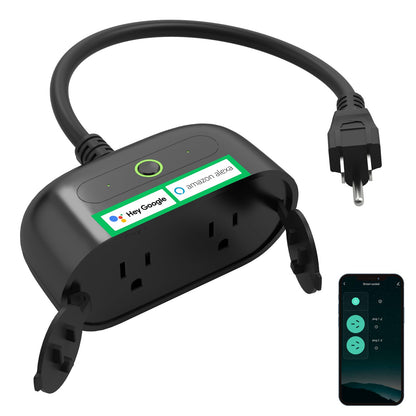 Outdoor Smart Dual Plug GHomeSmart® WP7 - GHome Smart Official