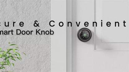 4-in-1 Smart Fingerprint Door Knob with Keypad, Biometric & App Control, Keyless Entry for Home GHomeSmart® K10PRO