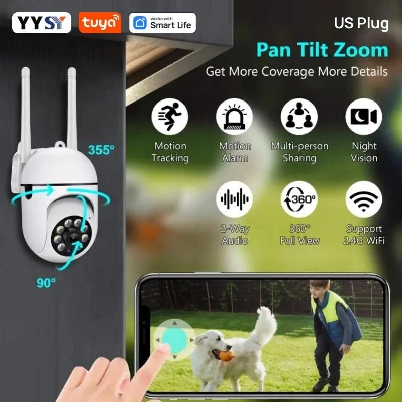 Smart 2.4G WiFi Indoor Camera: Dual Antenna, Two-Way Audio, Motion Detection GHomeSmart® IPC3 - GHome Smart Official