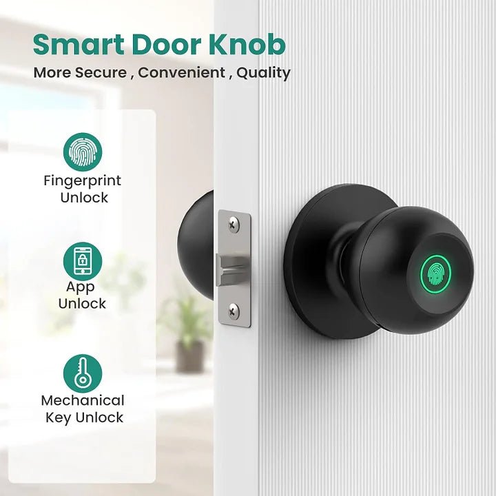 Smart Door Knobs Fingerprint Door Lock GHomeSmart® K10 - GHome Smart Official