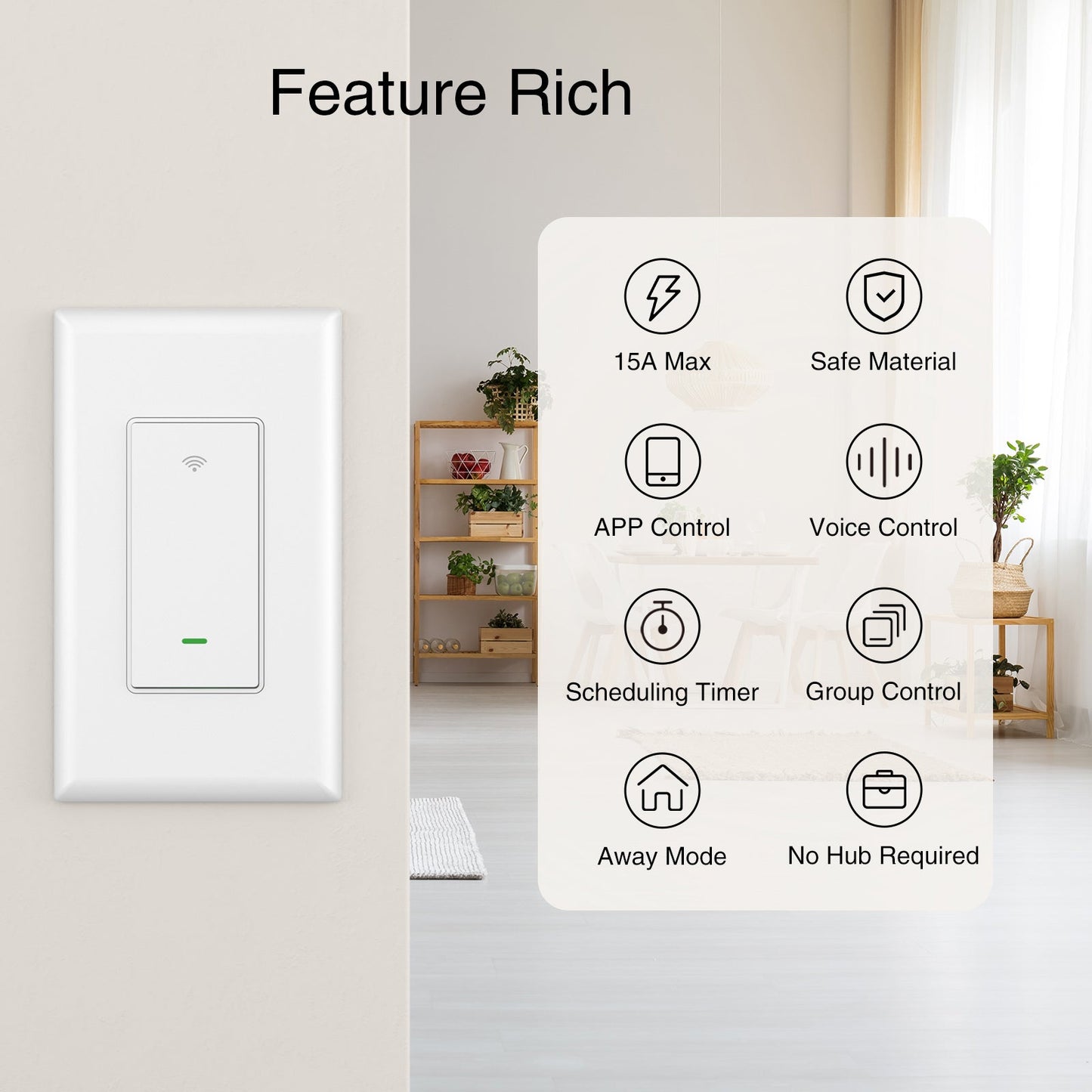 Smart Light Switch GHomeSmart® SW5 - GHome Smart Official