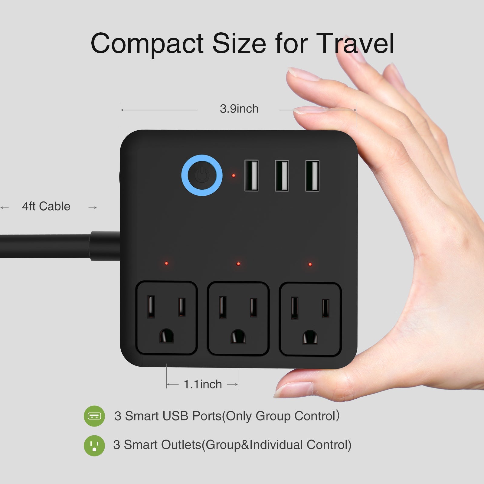 Smart Power Strip GHomeSmart® WP9 - GHome Smart Official