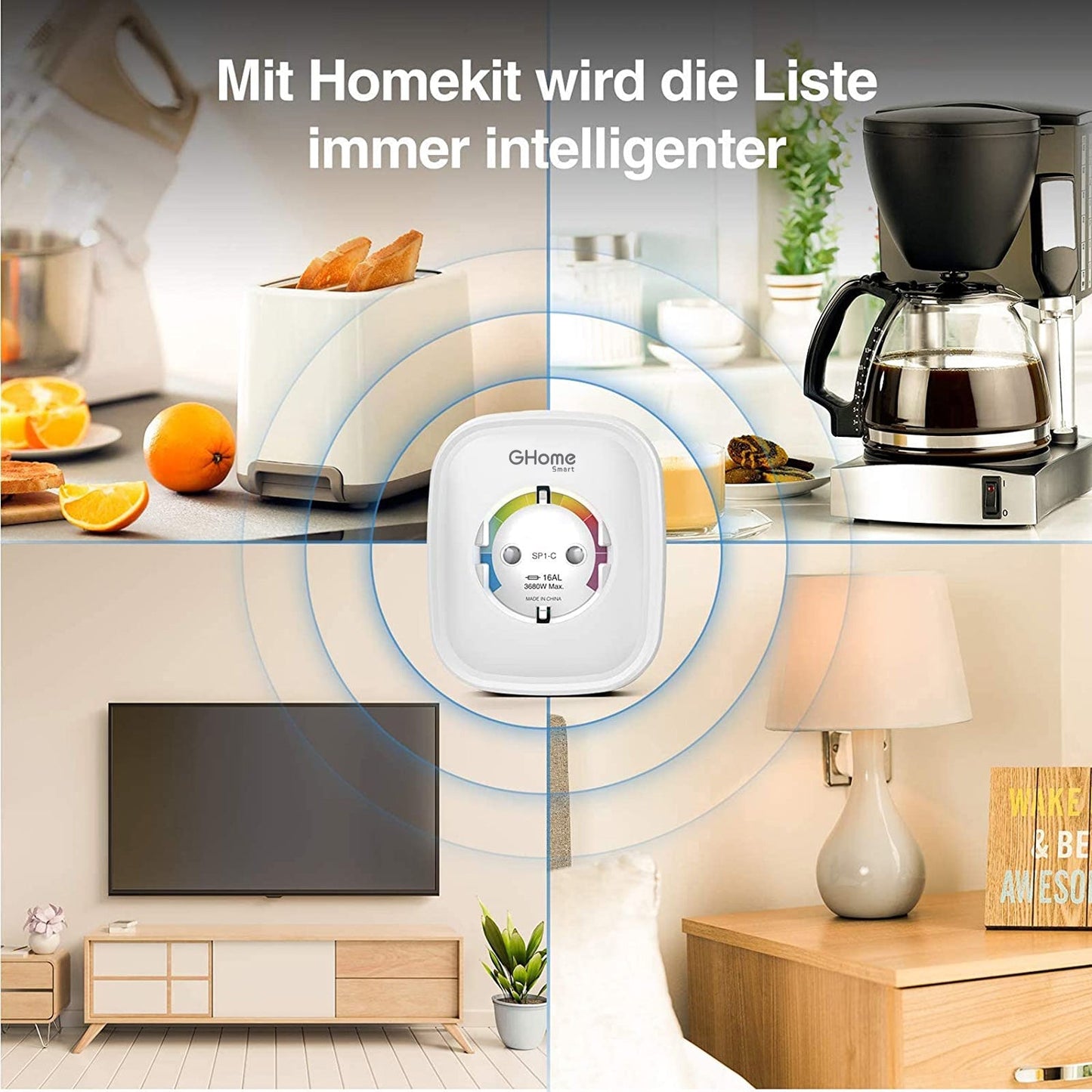 Smart Steckdosen Home-kit For Apple users only GHomeSmart® SP1-H - GHome Smart Official