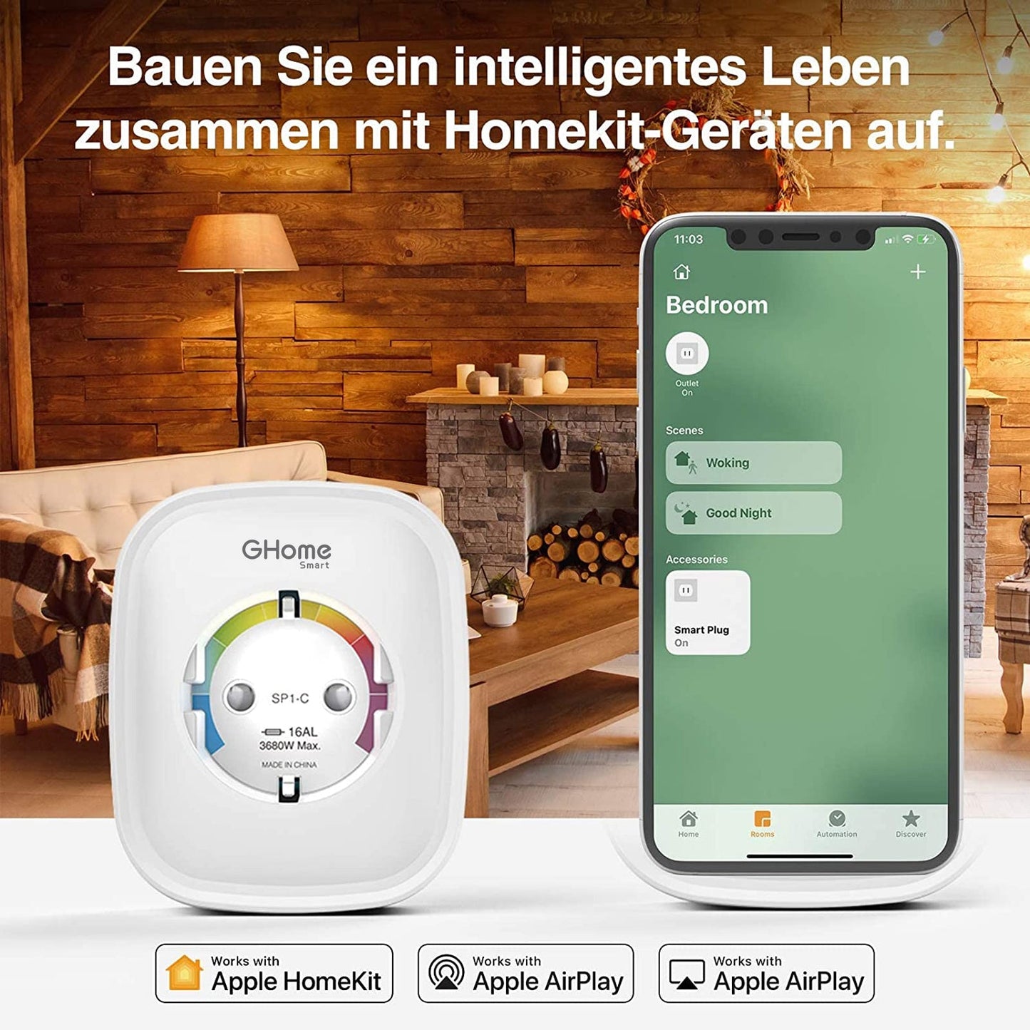 Smart Steckdosen Home-kit For Apple users only GHomeSmart® SP1-H - GHome Smart Official