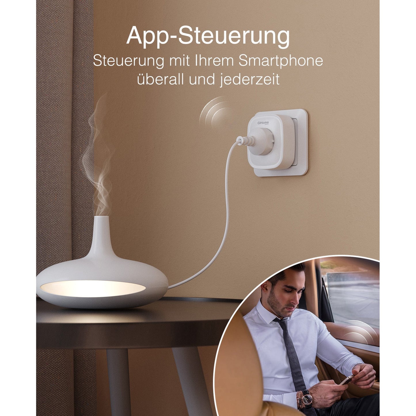 Smart Wi-Fi Plug, WLAN Steckdose 16A GHomeSmart® SP1 - GHome Smart Official