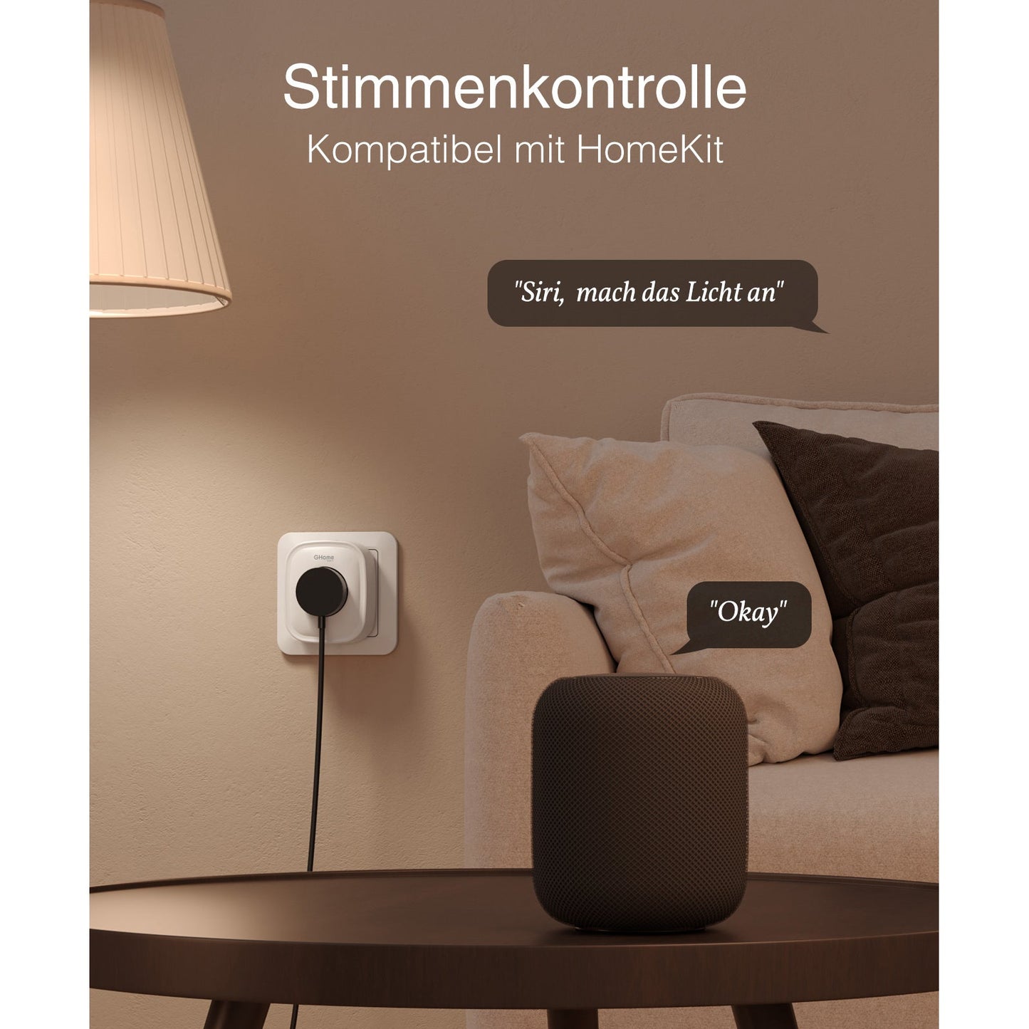 Smart Wi-Fi Plug, WLAN Steckdose 16A GHomeSmart® SP1 - GHome Smart Official