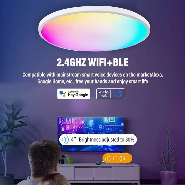 Smart WIFI LED Round Ceiling Light GHomeSmart® - GHome Smart Official