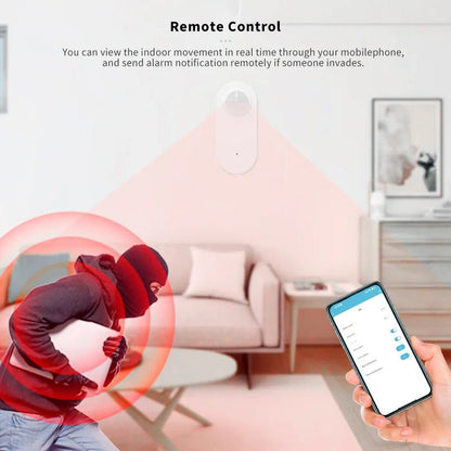 WiFi Smart PIR Motion Sensor: Security Alarm, App Control, Alexa & Google Home Support GHomeSmart® - GHome Smart Official