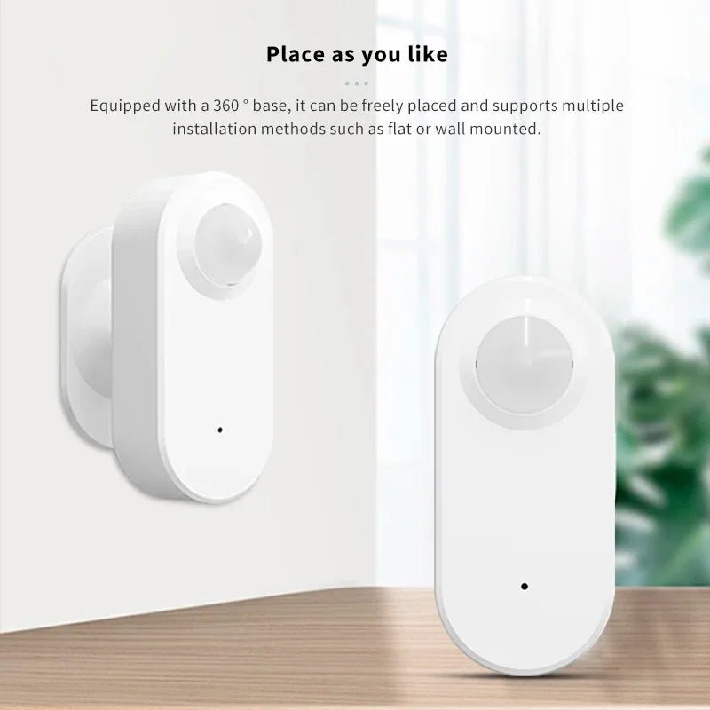 WiFi Smart PIR Motion Sensor: Security Alarm, App Control, Alexa & Google Home Support GHomeSmart® - GHome Smart Official