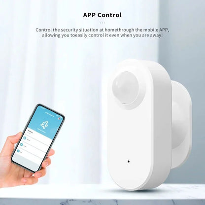WiFi Smart PIR Motion Sensor: Security Alarm, App Control, Alexa & Google Home Support GHomeSmart® - GHome Smart Official